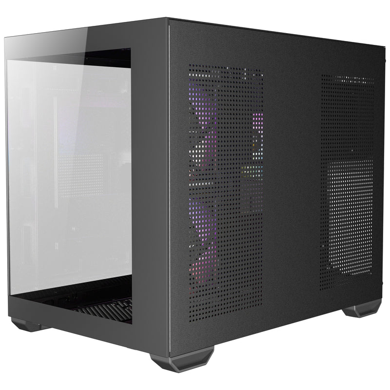 Load image into Gallery viewer, Antec cx600m argb mini tower behuizing (zwart | 3x usb-a | tempered glass)
