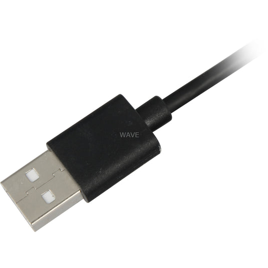 Sharkoon usb-a 2.0 - usb-c kabel (zwart, 1 meter)