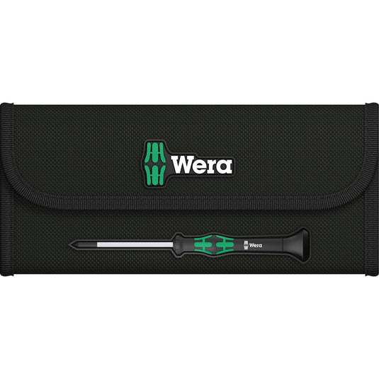 Wera kraftform 12sb1 micro-schroevendraaierset (zwart groen, voor elektrische apparaten)