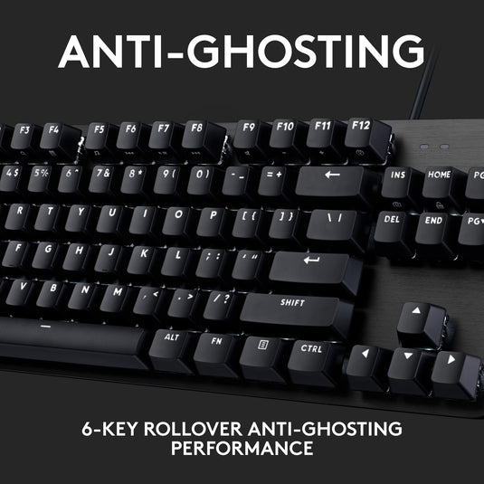 Logitech g413 tkl se mechanisch gaming toetsenbord (zwart, us-international lay-out (qwerty), gl tactile, 80% (tkl) )
