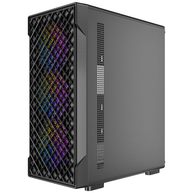 Load image into Gallery viewer, Antec vx320 argb midi tower behuizing (zwart | 3x usb-a | tempered glass)
