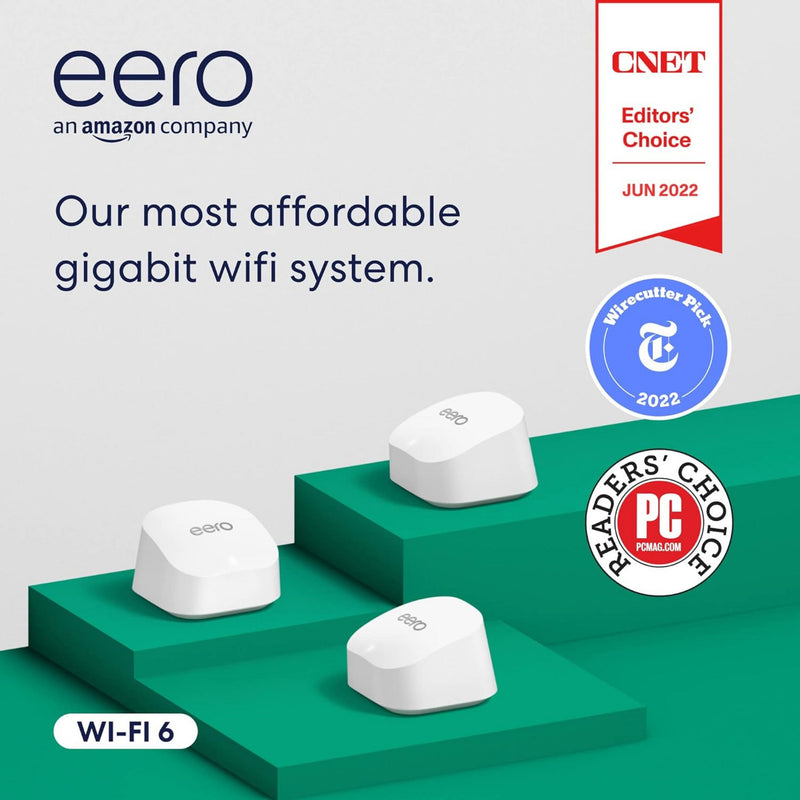 Load image into Gallery viewer, Eero 6+ mesh wifi system, 3 stuks mesh router (wit)
