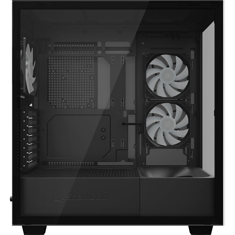 Load image into Gallery viewer, Sharkoon rebel c60 rgb midi tower behuizing (zwart | 2x usb-a | 1x usb-c | rgb | tempered glass)
