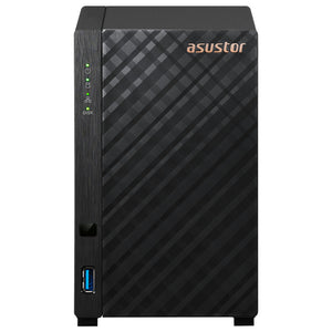 Asustor drivestor 2 gen2 (as1202t) nas (zwart, lan, usb)