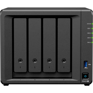 Synology diskstation ds425+ nas (zwart, 2x lan, 2x usb-a 3.2 (5 gbit s))