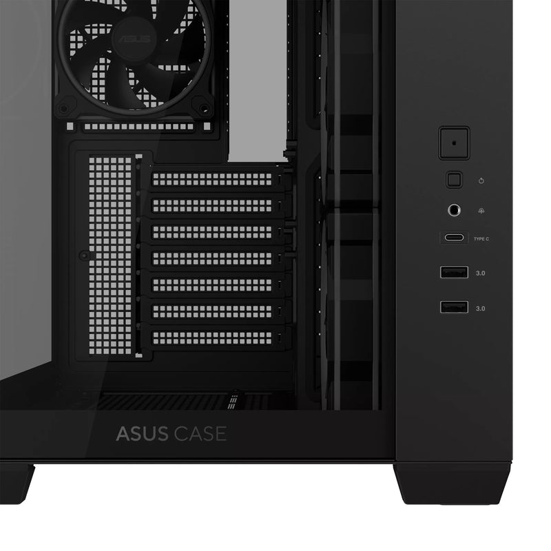 Load image into Gallery viewer, Asus a32 plus midi tower behuizing (zwart | 2x usb-a | 1x usb-c | rgb | tempered glass)

