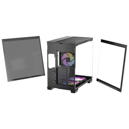 Antec c8 argb midi tower behuizing (zwart | 2x usb-a | 1x usb-c | tempered glass)