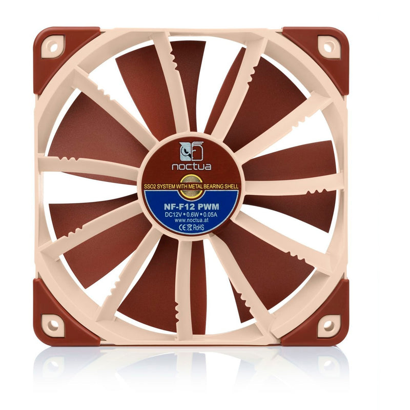 Load image into Gallery viewer, Noctua nf-f12 pwm case fan (lichtbruin, 120 x 120 x 25 mm)
