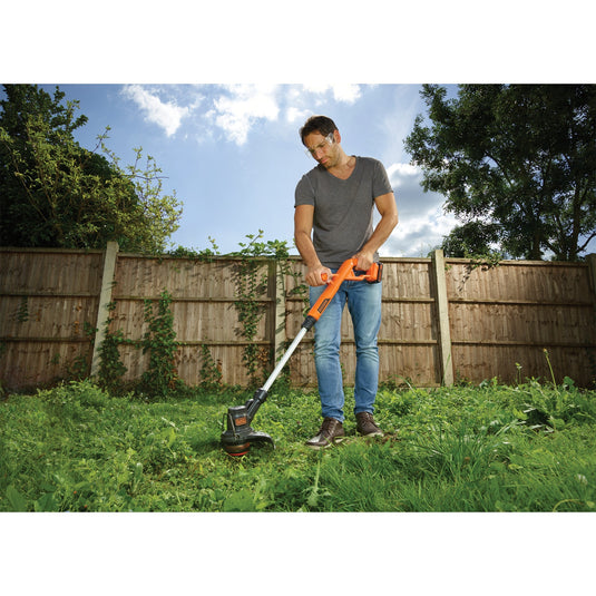 Black+decker accu grastrimmer st182320 (oranje, accu inbegrepen)