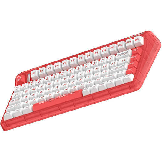 Iqunix og80 joy vendor wireless mechanical keyboard (rood, us lay-out (qwerty), cherry mx silent red, 80% (tkl), rgb leds, hot-swappable, pbt, 2.4ghz | bluetooth 5.1 | usb-c)