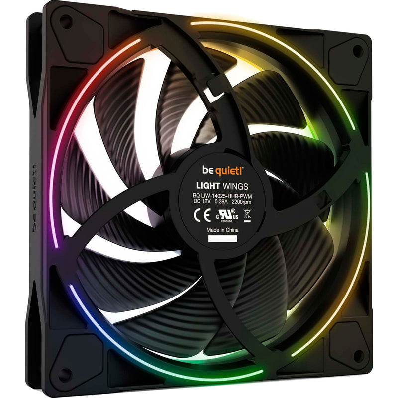 Load image into Gallery viewer, Be quiet! light wings pwm high-speed rgb case fans (zwart, 3 stuks, 140 x 140 x 25 mm)
