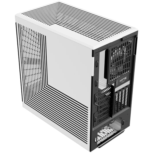 Hyte y40 midi tower behuizing (wit zwart | 2x usb-a | 1x usb-c | tempered glass)