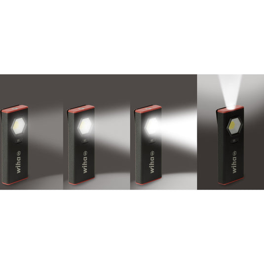 Wiha handlamp 1.200 lm zaklamp (zwart rood, 80-1200lm)