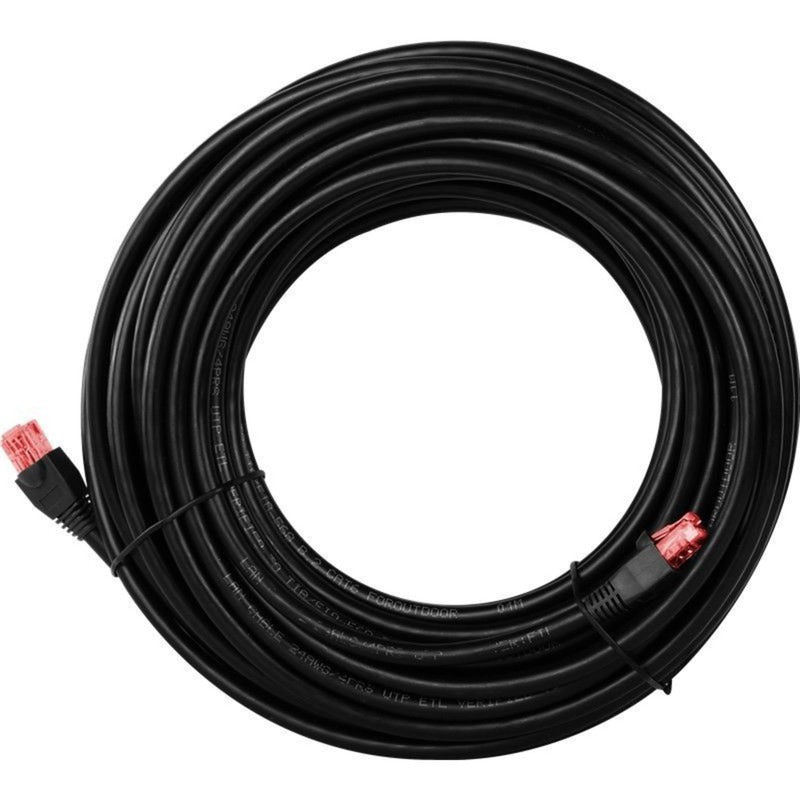 Afbeelding laden in galerijviewer, Goobay netwerkkabel cat.6 u utp, outdoor (zwart, 15 meter)
