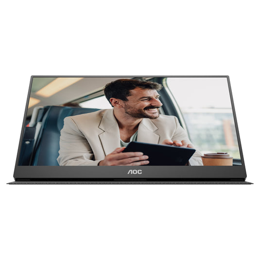 Aoc 16t20e2 15.6 monitor (zwart, 1x mini hdmi, 1x usb-c, audio)