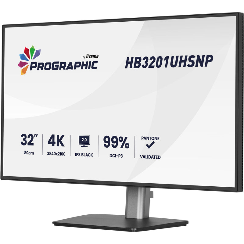 Load image into Gallery viewer, Iiyama prographic hb3201uhsnp-b1 31.5 4k uhd monitor (zwart (mat), hdmi, displayport, usb-c, audio)
