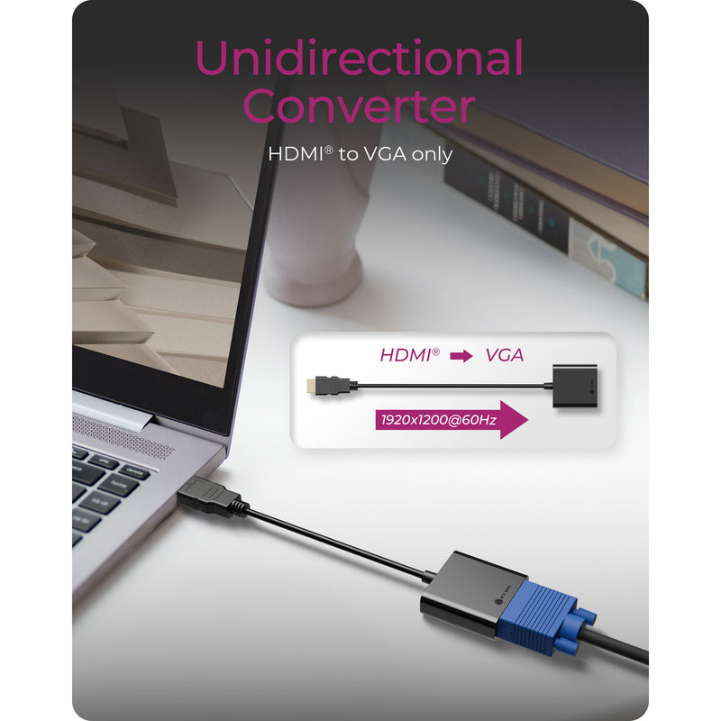 Load image into Gallery viewer, Icy box ib-ac502a hdmi naar vga adapter (zwart)
