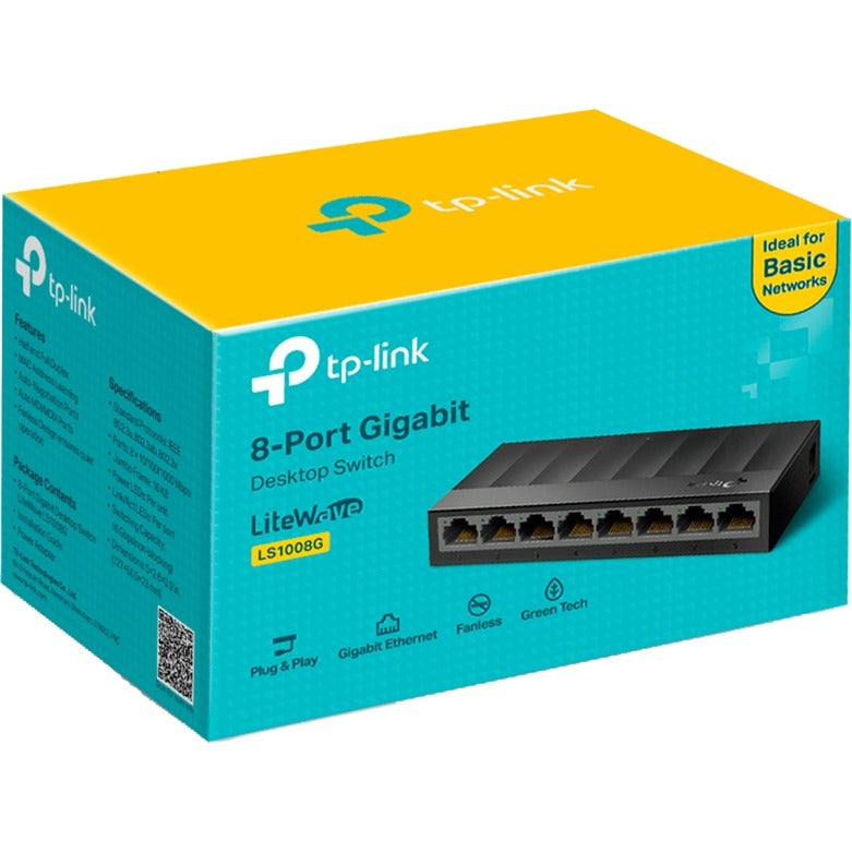 Chargez l'image dans la visionneuse de la galerie, Tp-link ls1008g switch (zwart, unmanaged)
