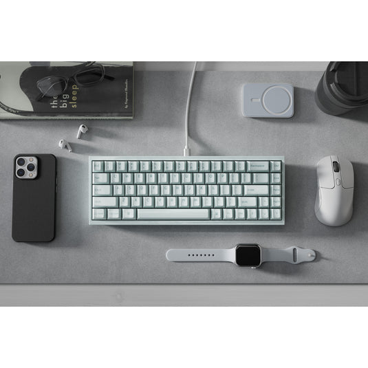 Keychron q16 he 8k magnetic switch keyboard (lichtgroen, us lay-out (qwerty), ultra-fast lime, 65%, rgb, hot swap, 8k)