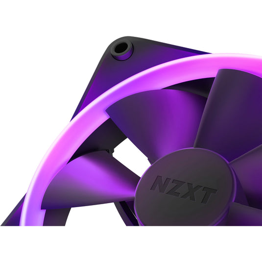 Nzxt f140 rgb duo case fans (zwart, 2 stuks, 140 x 140 x 25 mm, pwm, incl. controller)