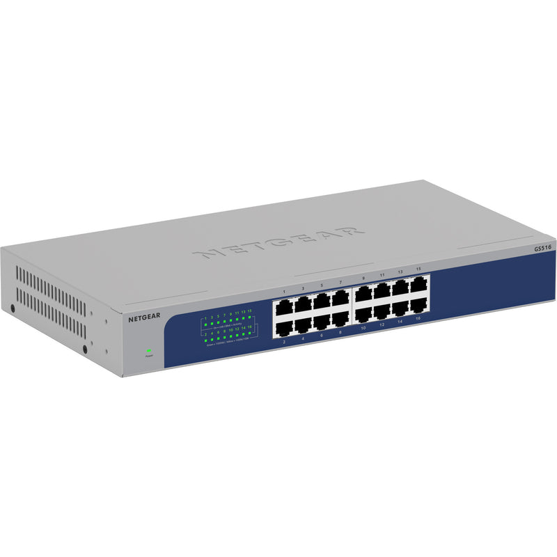 Afbeelding laden in galerijviewer, Netgear gs516 switch (grijs blauw)
