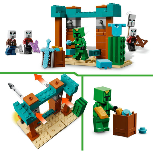 Lego minecraft de illagers in de woestijn gamingset voor kinderen - 21267