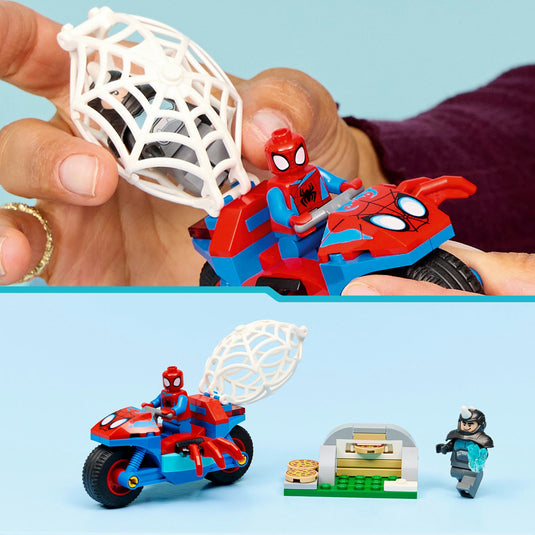 Lego marvel - spidey op zijn motor vs. rhino constructiespeelgoed (11206)