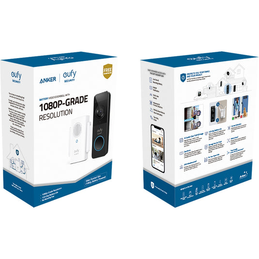 Anker eufy video doorbell slim (zwart)