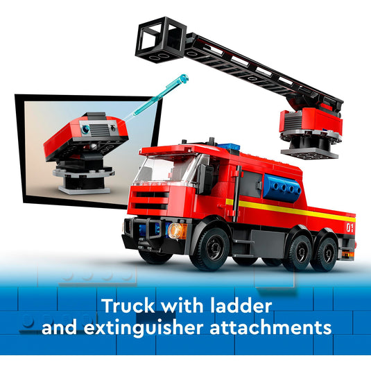 Lego city - brandweerkazerne en brandweerauto constructiespeelgoed (60414)