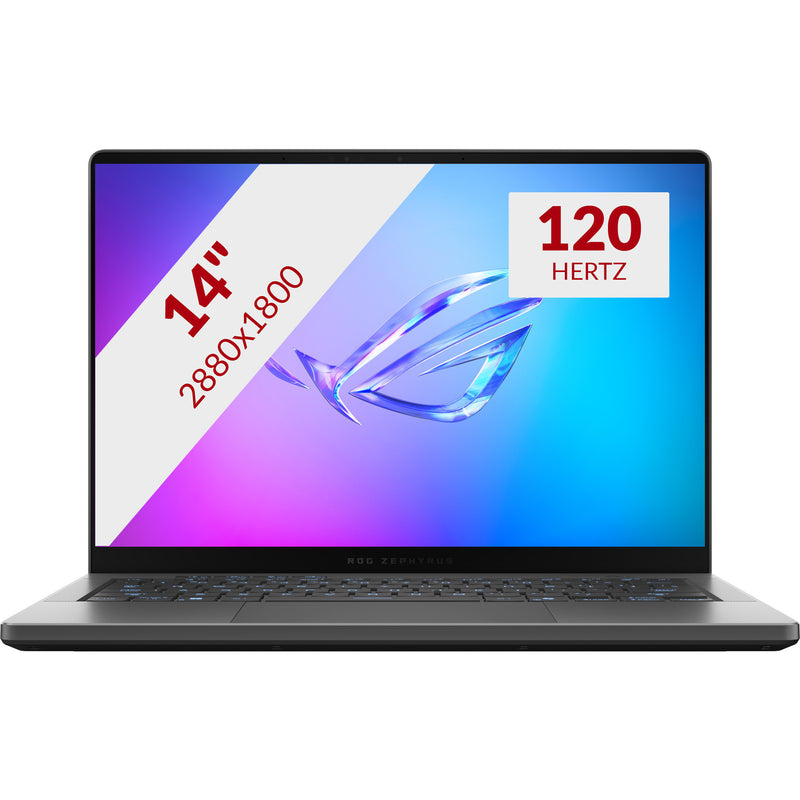 ギャラリービューアに画像をロードする, Asus rog zephyrus g14 ga403up-qs005w 14 copilot+ gaming laptop (grijs | ryzen 9 270 | rtx 5070 | 32 gb | 1 tb ssd | oled)
