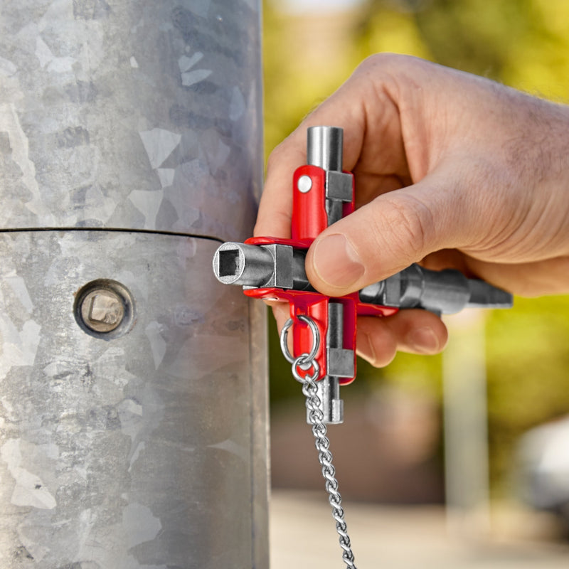 Load image into Gallery viewer, Knipex universele sleutel bouw 001106v01 dopsleutel (zilver rood)
