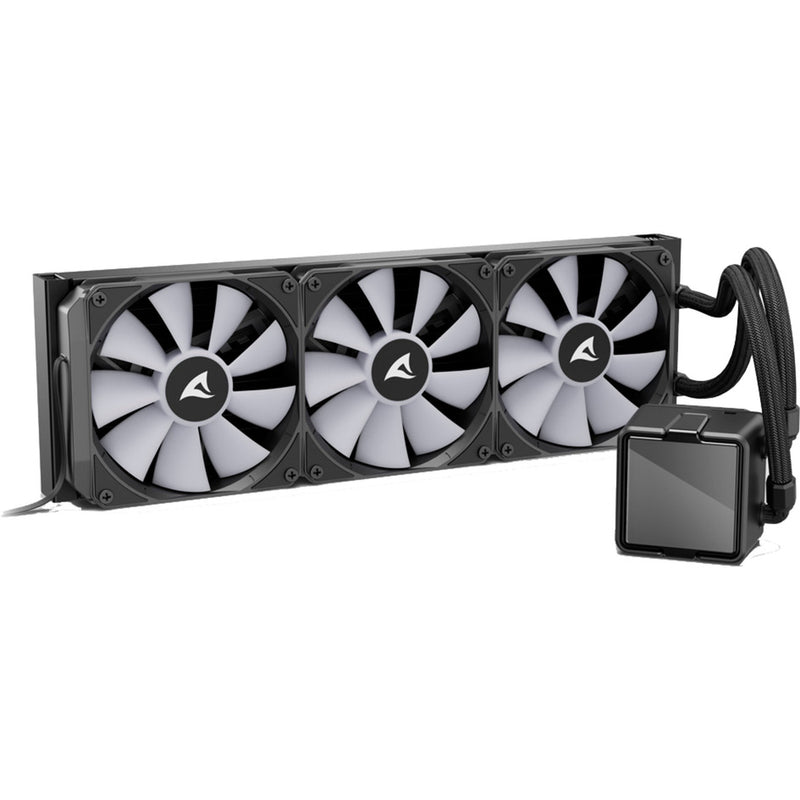 Load image into Gallery viewer, Sharkoon s100 argb waterkoeling (zwart, 4-pins pwm fan-connector)

