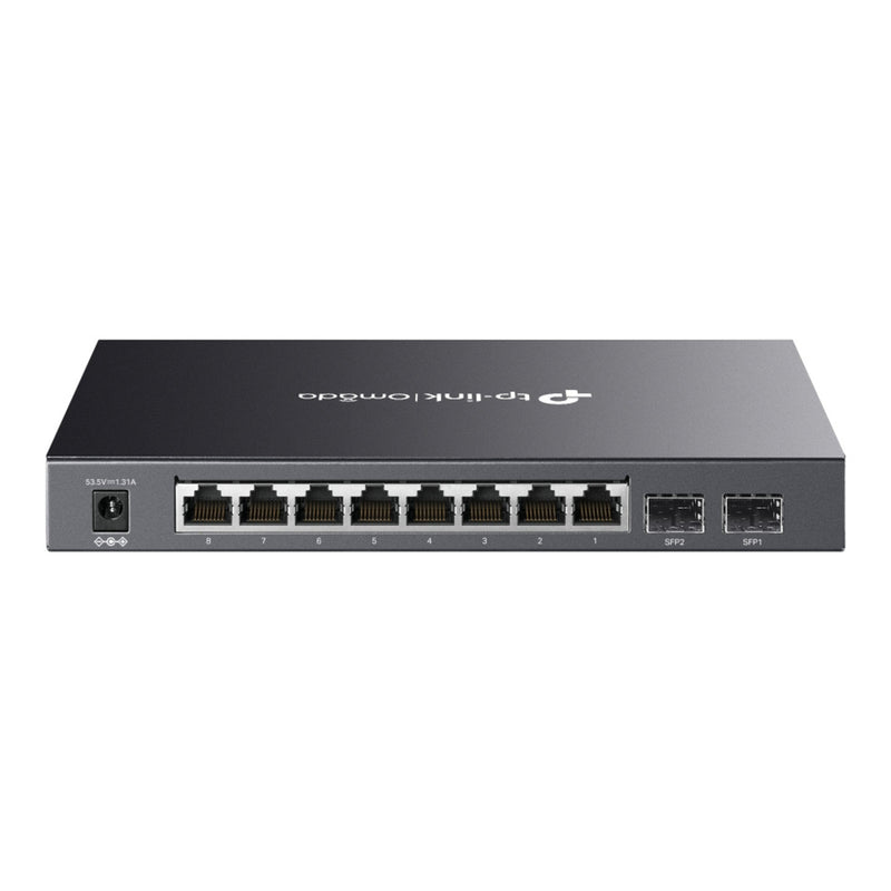Afbeelding laden in galerijviewer, Tp-link omada sg2210p 10-poorts gigabit smart switch (zwart, 8x poe+, 2x gigabit sfp)
