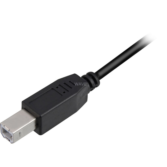 Sharkoon usb-a 2.0 > usb-b kabel (zwart, 2 meter)