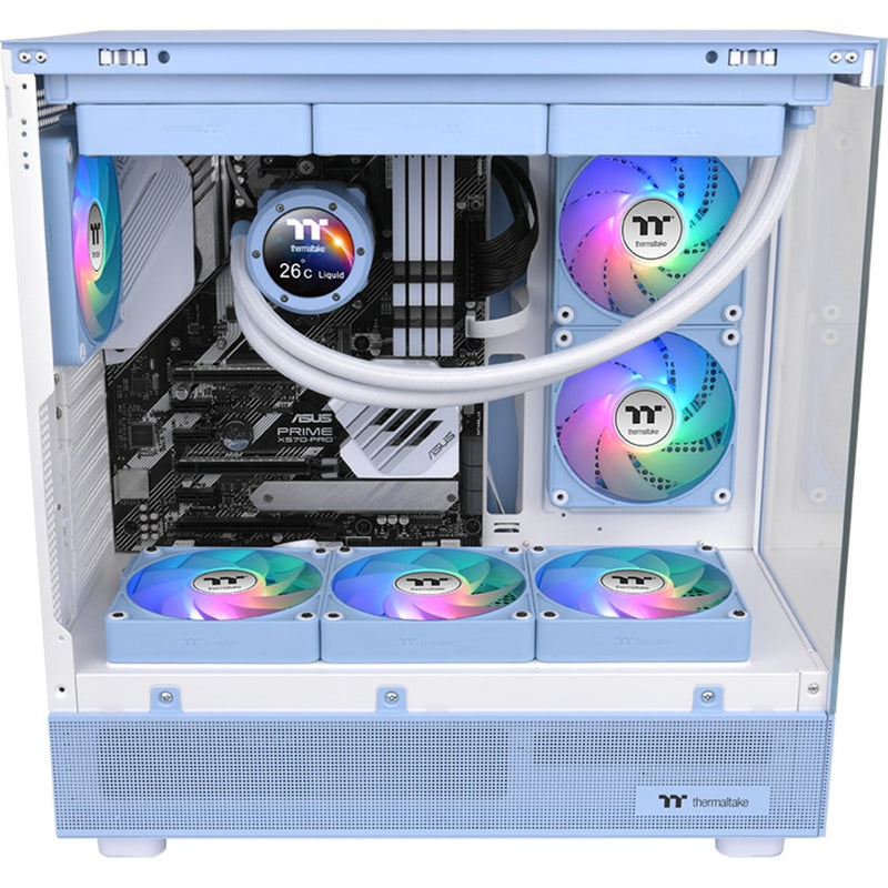 Load image into Gallery viewer, Thermaltake ct120 ex argb sync pc cooling fan hydrangea blue (3-fan pack) case fans (lichtblauw, 3 stuks, 120 x 120 x 25 mm, pwm)

