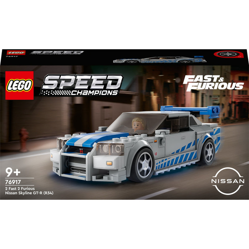 Load image into Gallery viewer, Lego speed champions 76917 2 fast 2 furious nissan skyline gt-r (r34)
