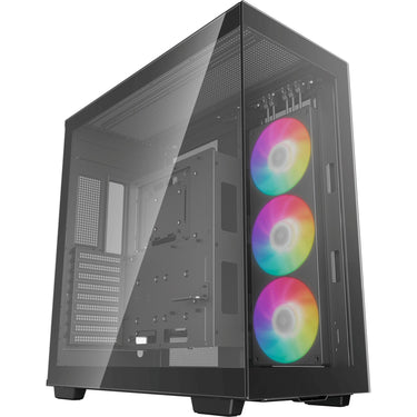 Deepcool ch780 midi tower behuizing (zwart | 4x usb-a | 1x usb-c | rgb | tempered glass)