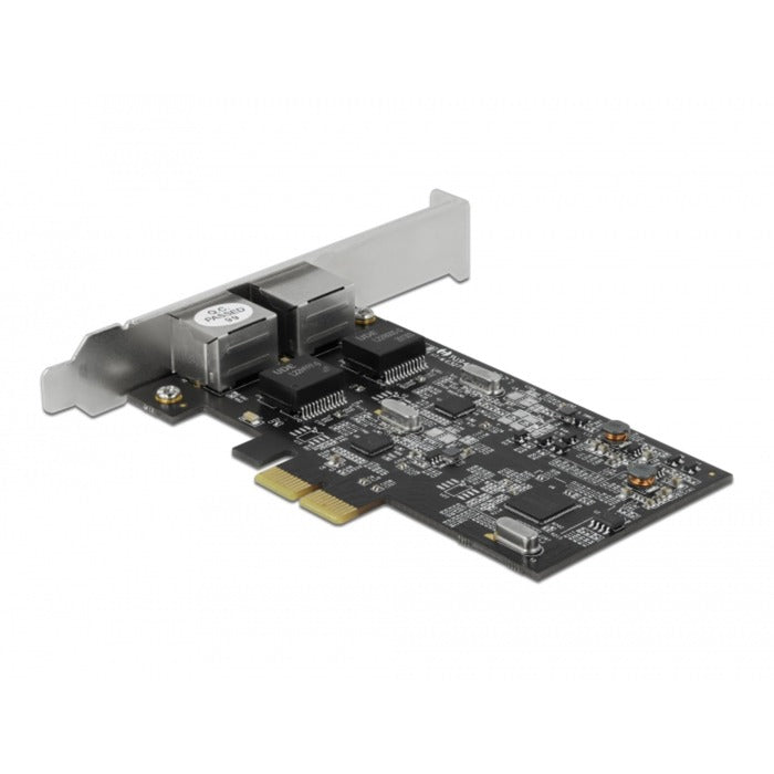 Load image into Gallery viewer, Delock pci express x2 card naar 2x rj45 2,5 gigabit lan rtl8125 netwerkadapter
