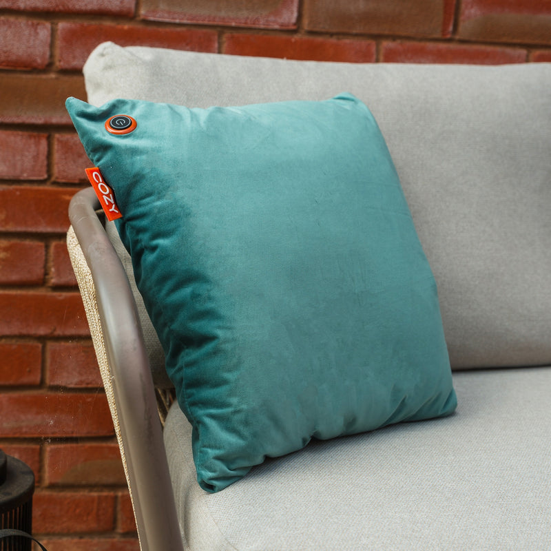 Load image into Gallery viewer, Cozy una velvet 45 x 45 cm draadloos warmtekussen (blauwgroen, powerbank 5000 mah)
