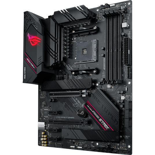Asus rog strix b550-f gaming socket am4 moederbord (zwart, raid, 2.5gb-lan, sound, atx)