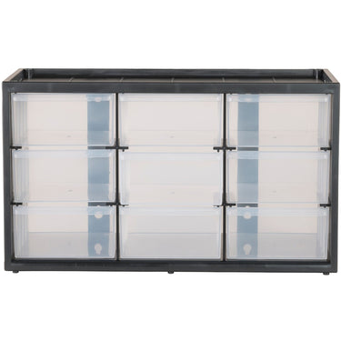 Stanley ladenkastje 9 compartimenten gereedschapsbox (zwart transparant)