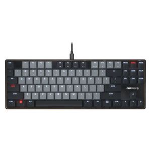 Cherry kc 500 mx lp tkl mechanisch toetsenbord (zwart, us lay-out (qwerty), mx low profile 2.0 ivory, 80% (tkl), white leds, pbt keycaps)