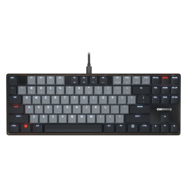 Cherry kc 500 mx lp tkl mechanisch toetsenbord (zwart, us lay-out (qwerty), mx low profile 2.0 ivory, 80% (tkl), white leds, pbt keycaps)