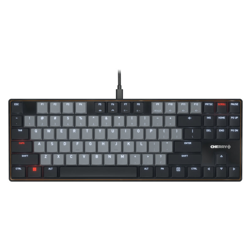 Load image into Gallery viewer, Cherry kc 500 mx lp tkl mechanisch toetsenbord (zwart, us lay-out (qwerty), mx low profile 2.0 ivory, 80% (tkl) , white leds, pbt keycaps)
