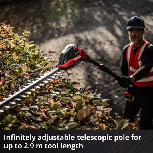 Einhell accu telescoop heggenschaar gp-hh 18 50 li t bl-solo (rood zwart, accu en oplader niet inbegrepen)