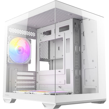 Antec cx60m argb mini tower behuizing (wit | 3x usb-a | rgb | tempered glass)