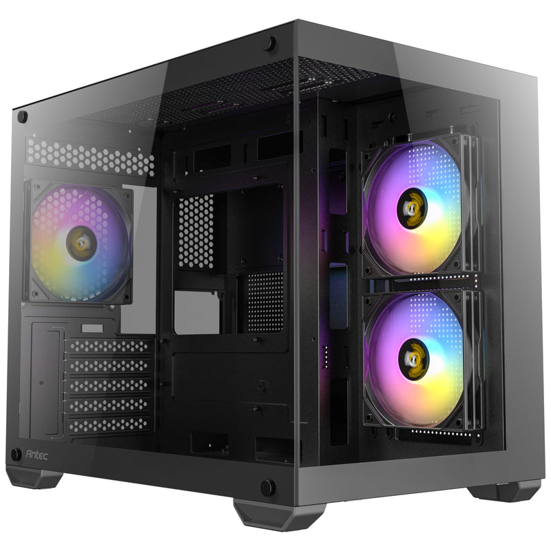 Load image into Gallery viewer, Antec cx600m argb mini tower behuizing (zwart | 3x usb-a | tempered glass)
