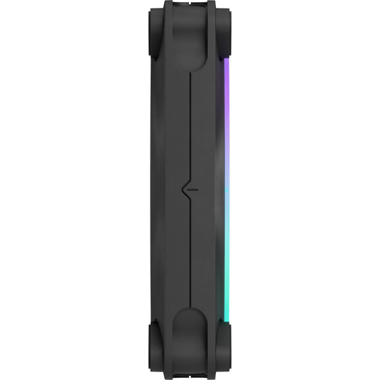 Fractal design momentum 12 rgb case fans (zwart, 3 stuks, 120 x 120 x 25 mm, pwm)