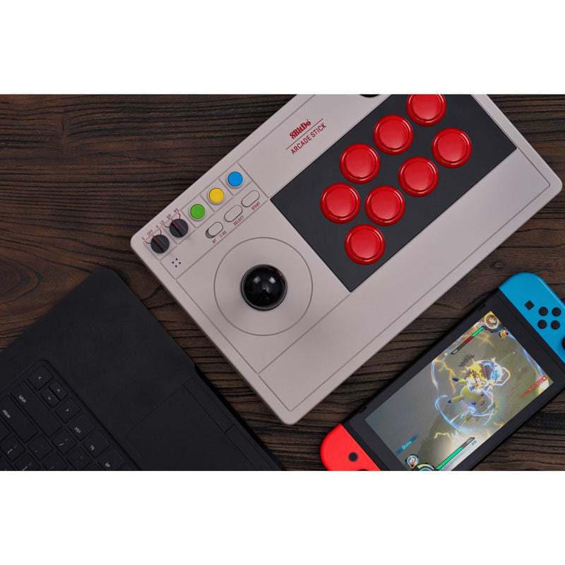 Chargez l'image dans la visionneuse de la galerie, 8bitdo arcade stick joystick (grijs, switch 1, switch 2, pc, bluetooth 2.4g usb-c)

