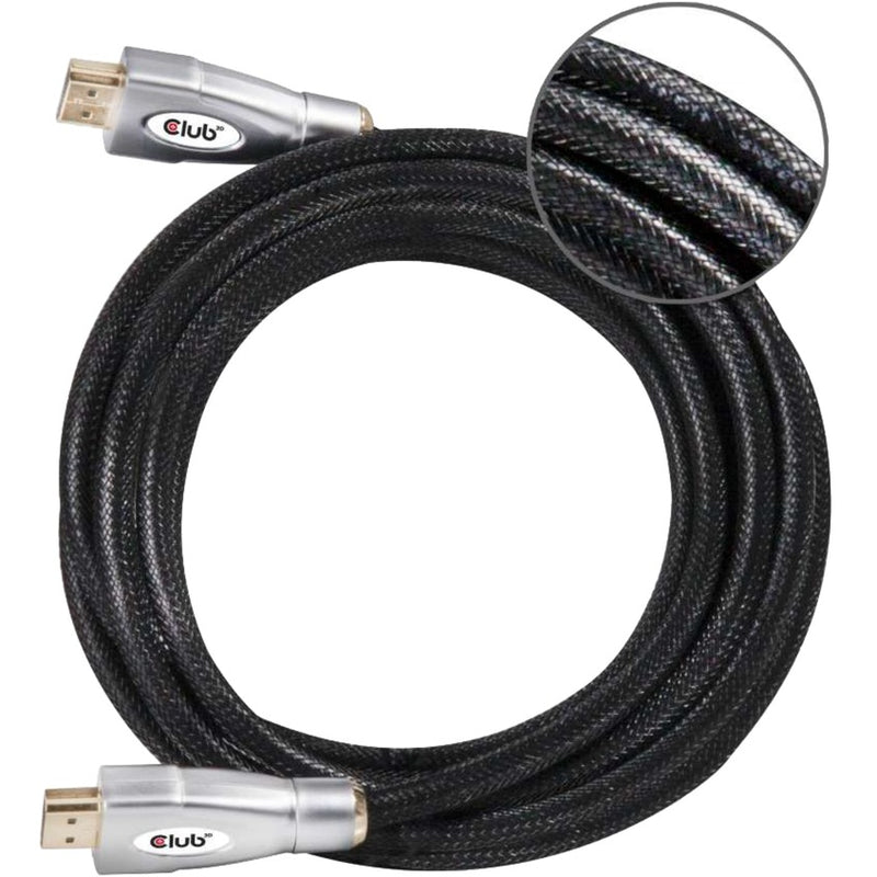 Load image into Gallery viewer, Club 3d hdmi 2.0 kabel (zwart zilver, 5 meter, 4k 60hz)
